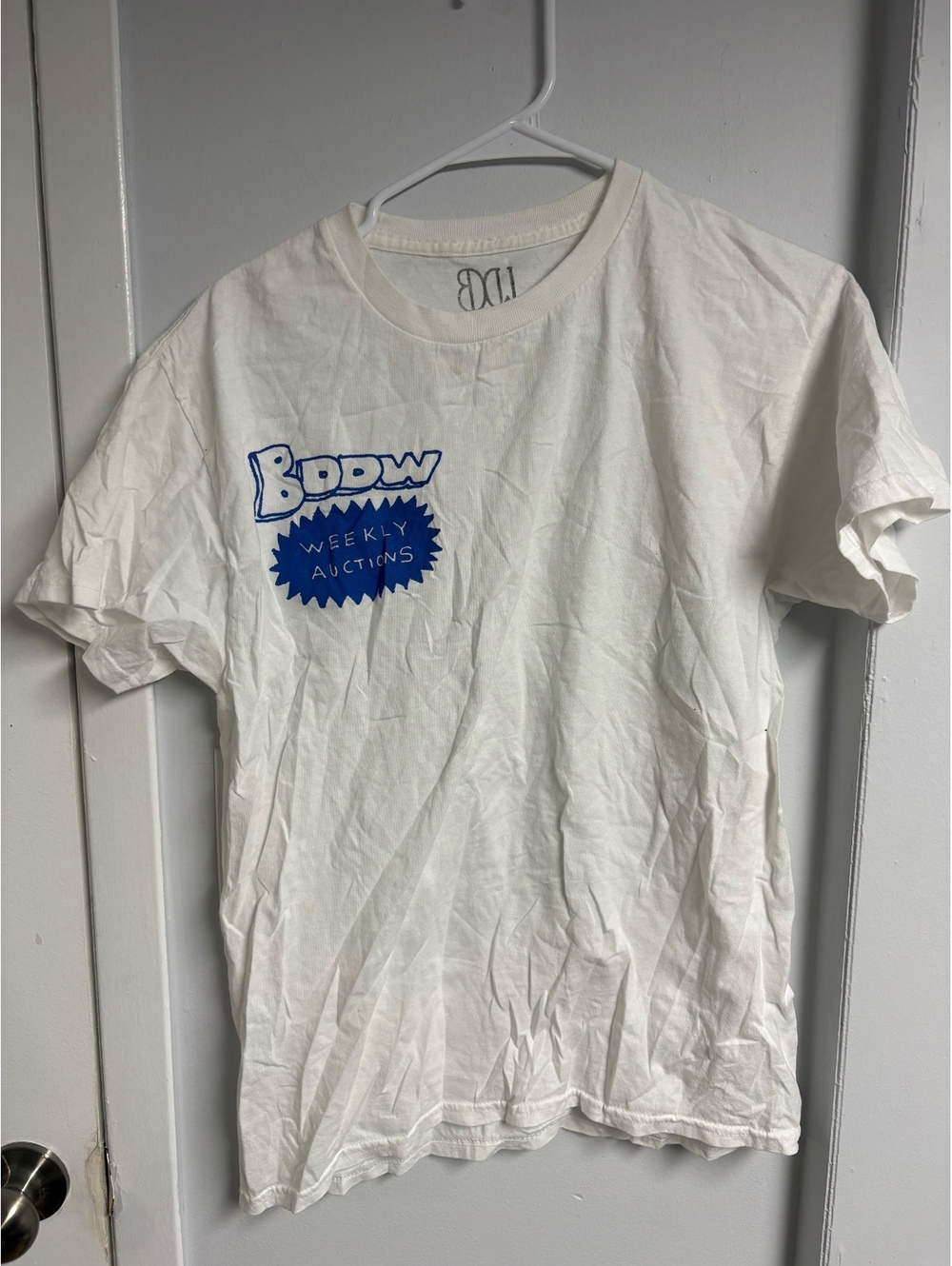 Vintage BDW Weekly Auctions White Graphic T-Shirt Medium